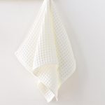 34×73cm ワッフル織りコットンフェイスタオル 洗顔用 高吸水 - 画像 (9)
