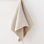 34×73cm ワッフル織りコットンフェイスタオル 洗顔用 高吸水 - 画像 (6)