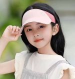 キッズUVカット帽子 カラフル ワイドつば 日よけ 紫外線対策 子供用 サイズ調整可 2-10歳 - 画像 (8)