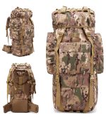 65L大容量タクティカルバックパック レインカバー付き アウトドア登山対応 - 画像 (6)