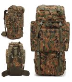 65L大容量タクティカルバックパック レインカバー付き アウトドア登山対応 - 画像 (4)