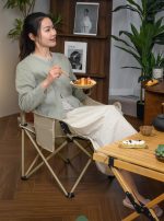折りたたみアウトドアチェア 耐荷重140kg 収納ポケット付き - 画像 (8)