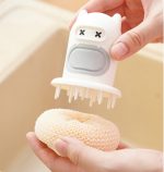キッチンスポンジ 洗剤ディスペンサー付き 交換可能 カートゥーンデザイン 食器洗いブラシ - 画像 (2)