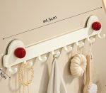 カラフル壁掛けフック 吸盤式 丸型デザイン 穴あけ不要 多用途収納 - 画像 (5)