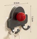 カラフル壁掛けフック 吸盤式 丸型デザイン 穴あけ不要 多用途収納 - 画像 (4)