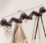 カラフル壁掛けフック 吸盤式 波型デザイン 丸型装飾 穴あけ不要 多用途収納 - 画像 (4)