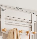 ドアハンガー 波型デザイン 炭素鋼＋ブナ材 厚手設計 頑丈 省スペース 収納 - 画像 (13)