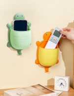 亀型壁掛け収納ボックス かわいい 壁面収納 小物入れ おしゃれ 多用途 - 画像 (4)