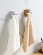 かわいいクマ型タオルクリップ 壁貼り付け式・穴あけ不要・省スペース - 画像 (3)