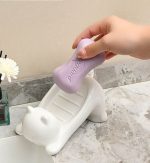 かわいいネコ型ソープディッシュ 水切り付き・吐水デザイン・省スペース - 画像 (7)