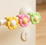 ドアノブカバー 花型デザイン 衝突防止 防音 壁保護 かわいい 傷防止 - 画像 (4)