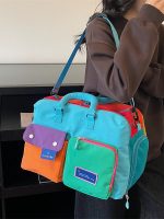 ポップカラーボストンバッグ 大容量 軽量 シューズポケット付き トラベル ジム用 - 画像 (9)
