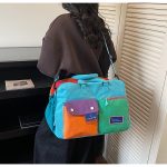 ポップカラーボストンバッグ 大容量 軽量 シューズポケット付き トラベル ジム用 - 画像 (6)