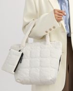 レディースハンドバッグ 軽量 シンプル 通勤用 小銭入れ付き おしゃれ 単色デザイン - 画像 (7)