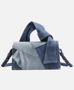 レディースハンドバッグ デニム切替 2WAY ショルダーバッグ