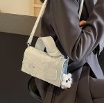 レディースハンドバッグ デニム切替 2WAY ショルダーバッグ - 画像 (5)