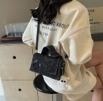 レディースハンドバッグ デニム切替 2WAY ショルダーバッグ - 画像 (6)