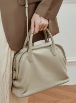 レディース本革2WAYハンドバッグ シンプルデザイン 通勤スタイル - 画像 (5)