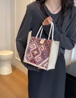ボヘミアンスタイル レディースミニトートバッグ エスニックデザイン - 画像 (6)