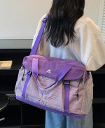 スポーツダッフルバッグ 大容量 軽量 ショルダー付き シューズ収納 男女兼用 ジムバッグ - 画像 (3)