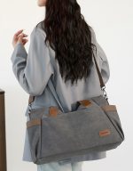 キャンバスボストンバッグ 2WAY仕様 ユニセックス 旅行バッグ - 画像 (12)