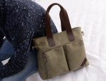 ウォッシュドキャンバス メンズブリーフケース 2WAY ヴィンテージスタイル - 画像 (9)
