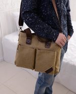 ウォッシュドキャンバス メンズブリーフケース 2WAY ヴィンテージスタイル - 画像 (12)