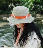 カラーブロックバケットハット 速乾 軽量 UVカット 日よけ アウトドア 釣り 登山 - 画像 (12)