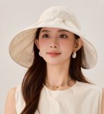 レディースUVハット 綿麻素材 シンプルデザイン - 画像 (11)