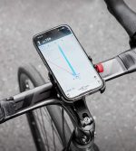 アルミ合金製 自転車用スマホホルダー センター取付・省スペース設計・360度回転・しっかり固定 - 画像 (2)