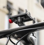 アルミ合金製 自転車用スマホホルダー センター取付・省スペース設計・360度回転・しっかり固定 - 画像 (6)