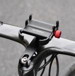 アルミ合金製 自転車用スマホホルダー センター取付・省スペース設計・360度回転・しっかり固定 - 画像 (7)