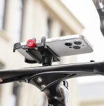 アルミ合金製 自転車用スマホホルダー センター取付・省スペース設計・360度回転・しっかり固定 - 画像 (8)