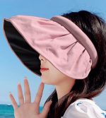 レディースUVカットサンバイザー 2WAY仕様 つば広デザイン - 画像 (4)