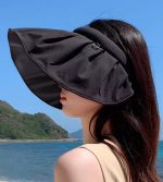 レディースUVカットサンバイザー 2WAY仕様 つば広デザイン - 画像 (6)