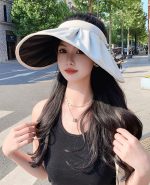 レディースUVカットサンバイザー 2WAY仕様 つば広デザイン - 画像 (12)